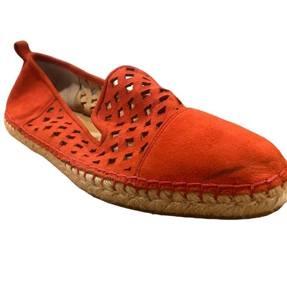 Franco Sarto Red Diamond Suede Leather Espadrilles Flats - Picture 1 of 9